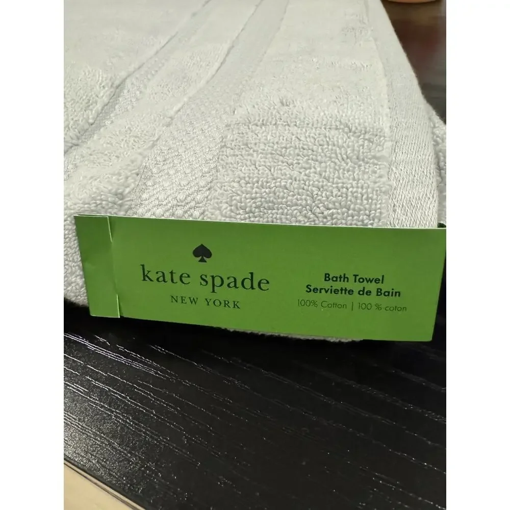 Kate Spade Bath Towel Light Gray Blue 30